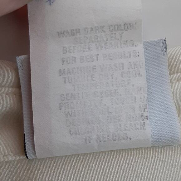 Vintage 1970s Collared Tuxedo Front Blouse Button Down Ivory Long Sleeve Size 12 - Picture 6 of 10